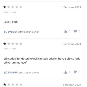 Lekeli Ürün Ve İade Sorunu