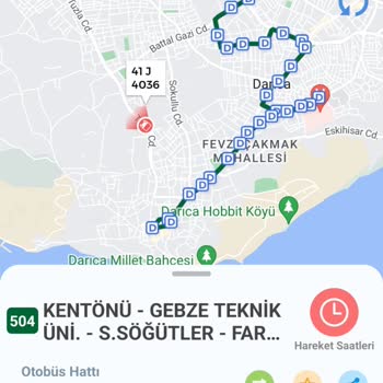 Kocaeli Belediye Otobüsünün Rota İhlali