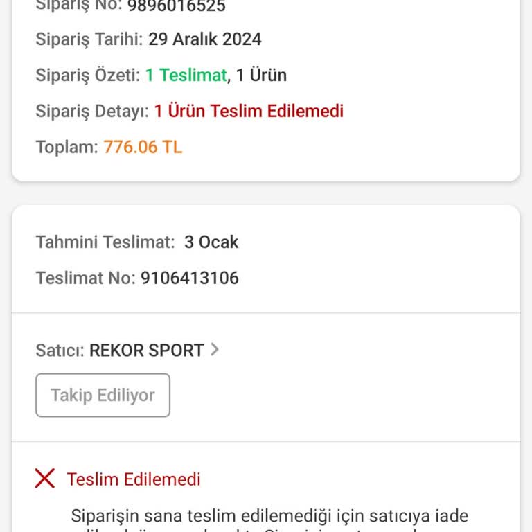 Kargomun Kaybolması Ve İptal Edilmesi