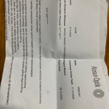 Rayban Gözlükte Garanti Sorunu