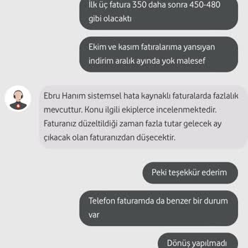 Vodafone Net'in Faturalandırma Hataları Ve Müşteri Hizmetleri Sorunları