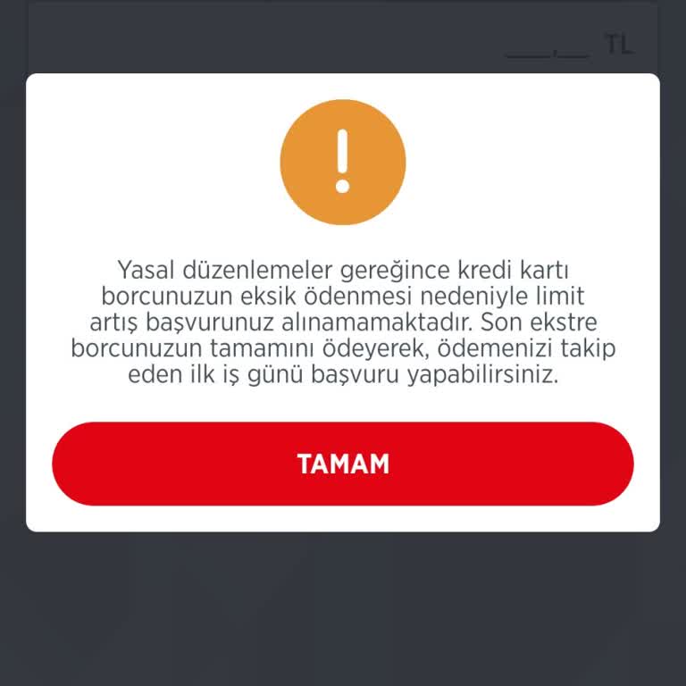 Ödenen Borca Rağmen Kart Kısıtlaması