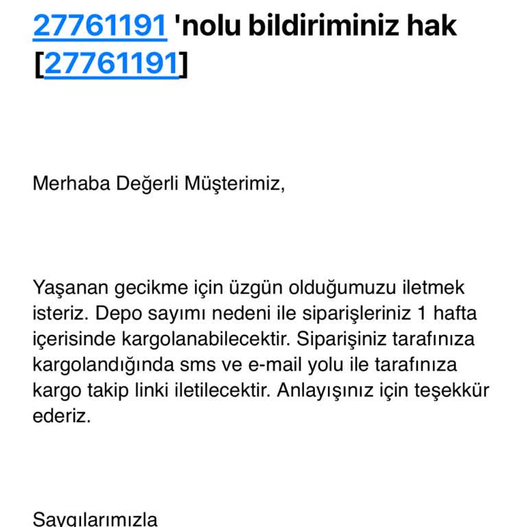 Acil Siparişimde Yaşadığım Gecikme Ve Hayal Kırıklığı