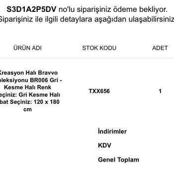 Yanlış Renk Halı Ve Geciken Ücret İadesi