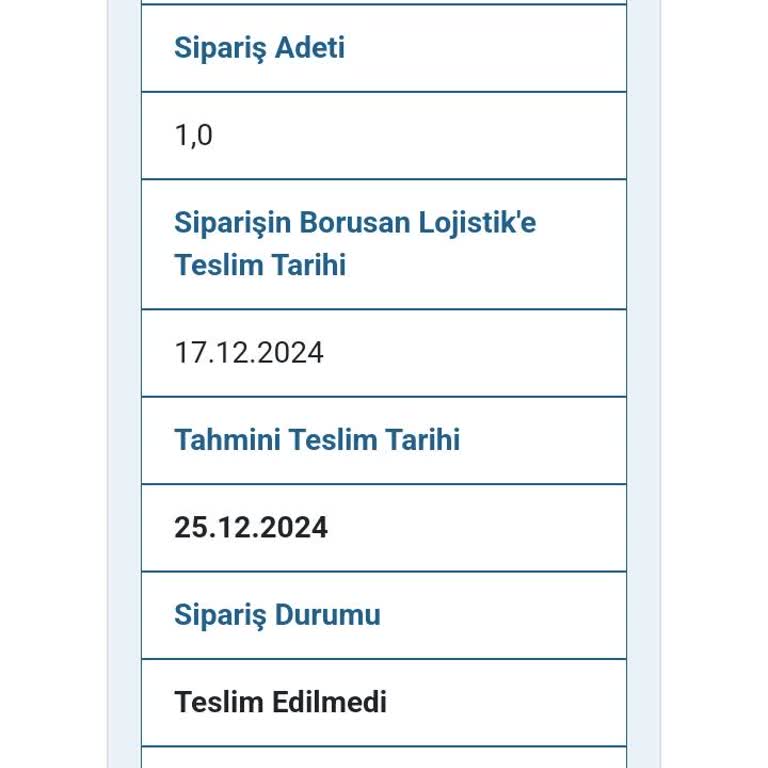 Borusan Lojistik 21 Gün Geçti, Ürün Hala Teslim Edilmedi!