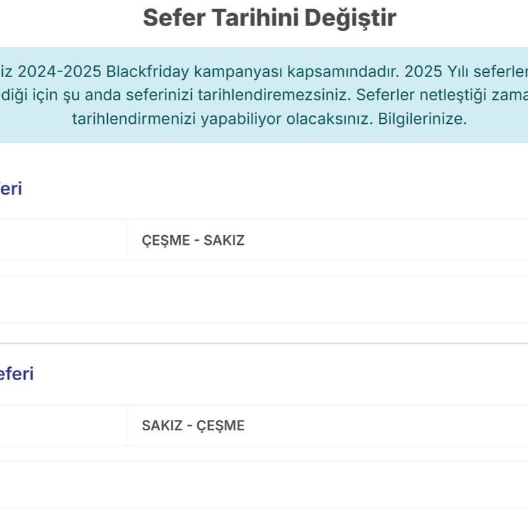 Feribotlines Black Friday Kampanyasında Tarih Belirleme Sorunu Ve Ulaşılamayan Müşteri Hizmetleri