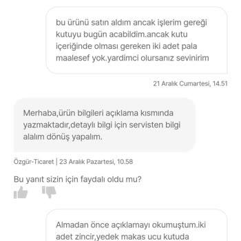 Eksik Parça Ve Yetersiz Müşteri Hizmeti: Hepsiburada Deneyimim