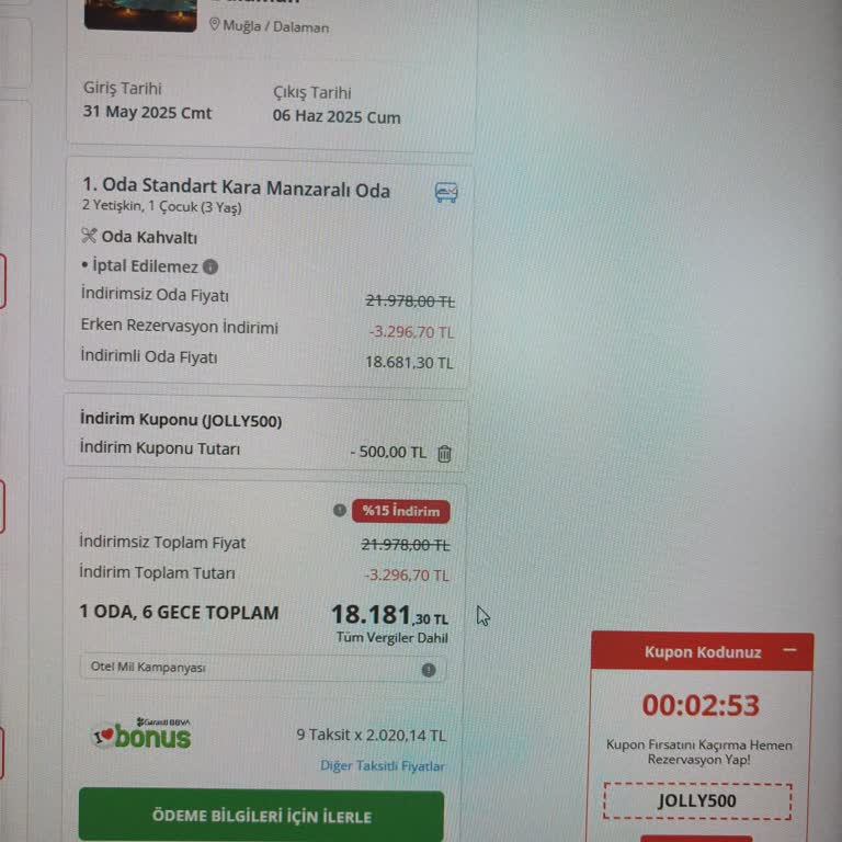 Jolly Tur'un Yanıltıcı Fiyat Garantisi Ve Mağduriyet