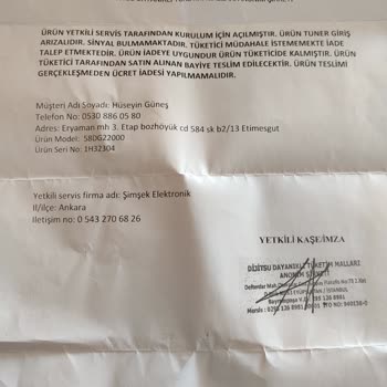 BİM'den Alınan Arızalı TV Ve İade Sürecindeki Sorunlar