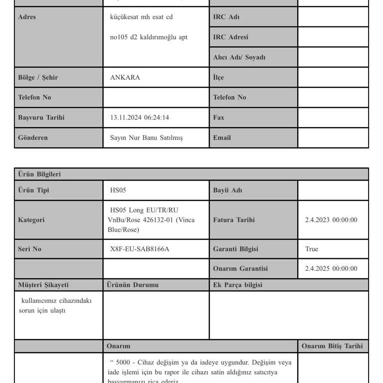 Dyson Müşteri Hizmetleri Sorunu