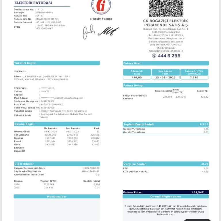 Yanlış Fatura Bilgilendirmesi Ve Eksik İsim Sorunu