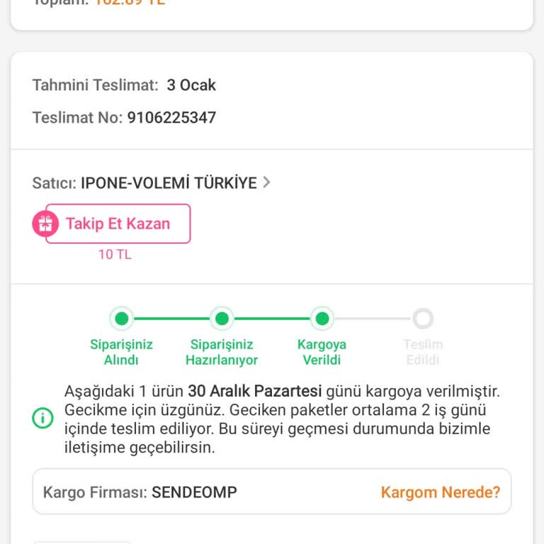 Teslim Edilmeyen Kargo Ve İletişim Sorunu