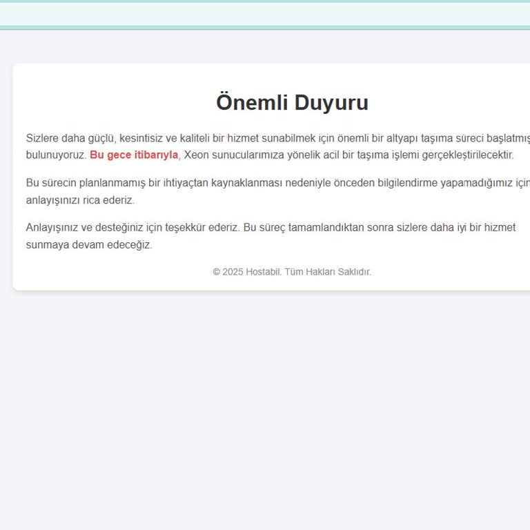 Beklenmedik Hizmet Kesintisi Ve İade Talebi