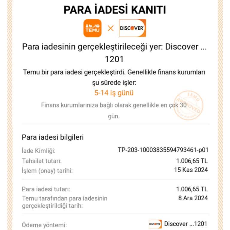 Kargo İadesi Ve Para İadesi Sorunu: Temu Ve Banka Arasında Sıkıştım