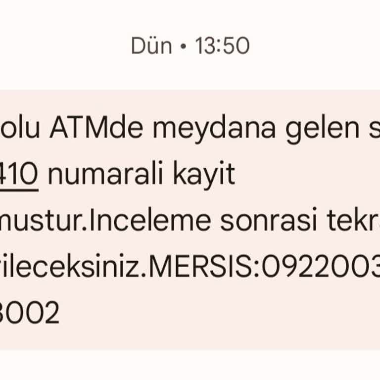 ATM'de Alıkonan Para Ve İlgisizlik Sorunu