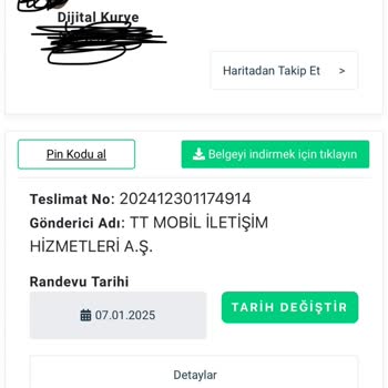 Dijital Kurye Randevu Tarihi Değişikliği Ve İletişim Sorunu!