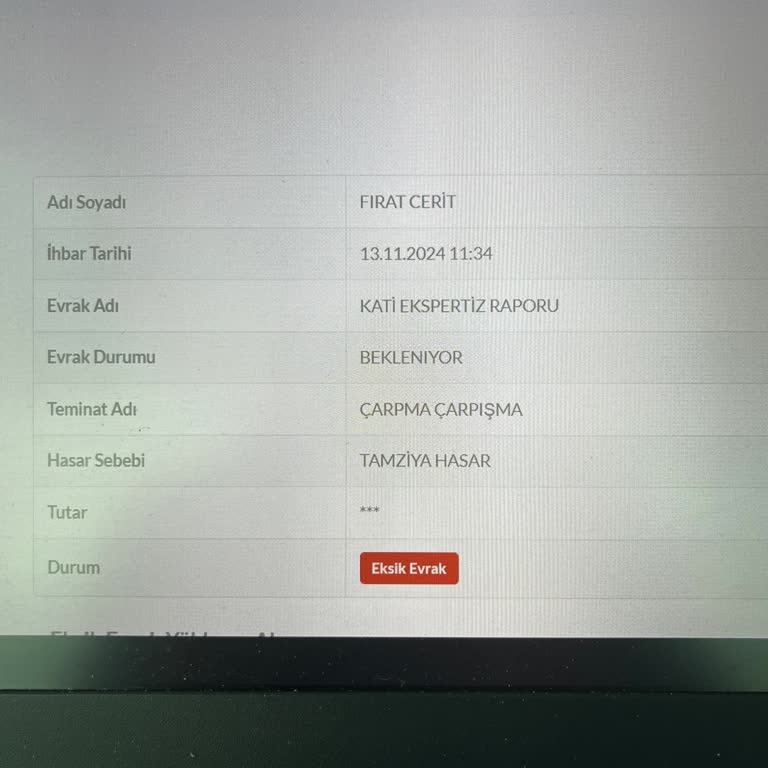 Türkiye Sigorta İle Kazadan Sonra Belirsizlik Ve İletişimsizlik