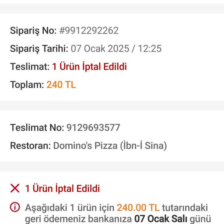 Trendyol GO Siparişinde Gecikme Ve Yanlış Ürün Teslimatı