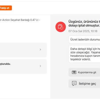 Stokta Var Gözüken Ürün Sipariş Sonrası Yok Oldu