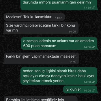 Puan İadesi Konusunda Eksik Bilgilendirme Ve Sorumsuz Müşteri Hizmetleri