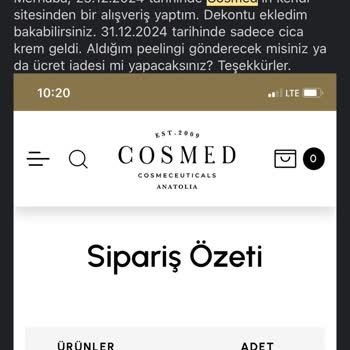 Eksik Ürün Ve İletişimsizlikle Karşılaşma