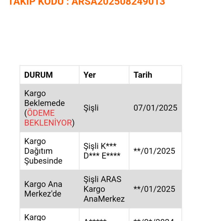 Yanlış Yerde Bekleyen Kargo Sorunu