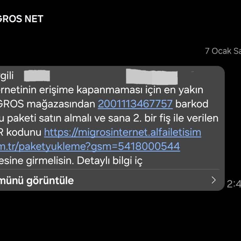Migrosnet'in İnternetten Ödeme Almamasıyla İlgili Sorun