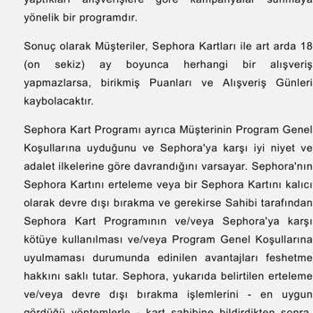 Sephora Puan Karmaşası Ve Müşteri Hizmetleri Sorunu