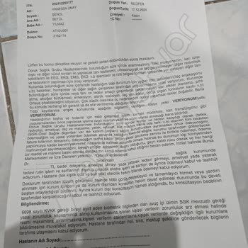 SGK Anlaşması Olmayan Doktor Yönlendirmesi Ve Ücret Talebi
