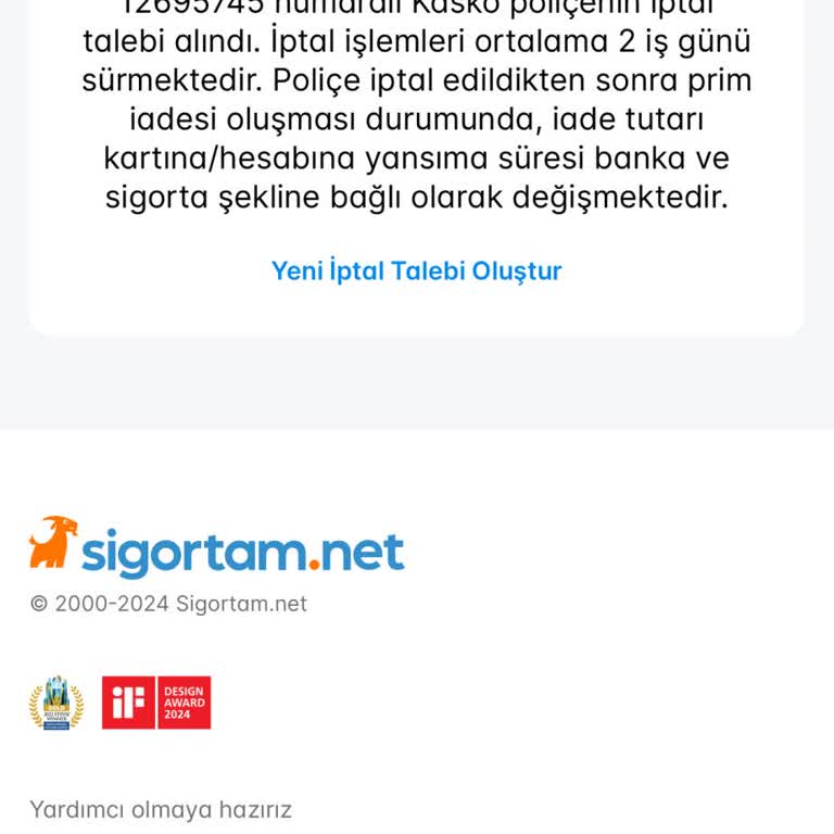 Kasko İptali Sonrası Ücret İadesi Sorunu