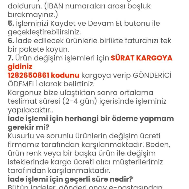 Saklı Butik'te İade Sorunu Ve Müşteri Hizmetleri Yetersizliği!