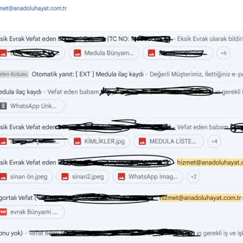 Anadolu Hayat Sigortası Tazminat Sürecinde Cevapsız Bırakıyor