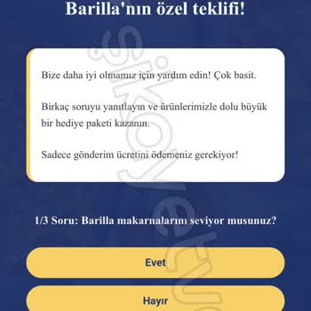 Sahte Web Sitesi Barilla Makarna Hediyesi Dolandırıcılığı