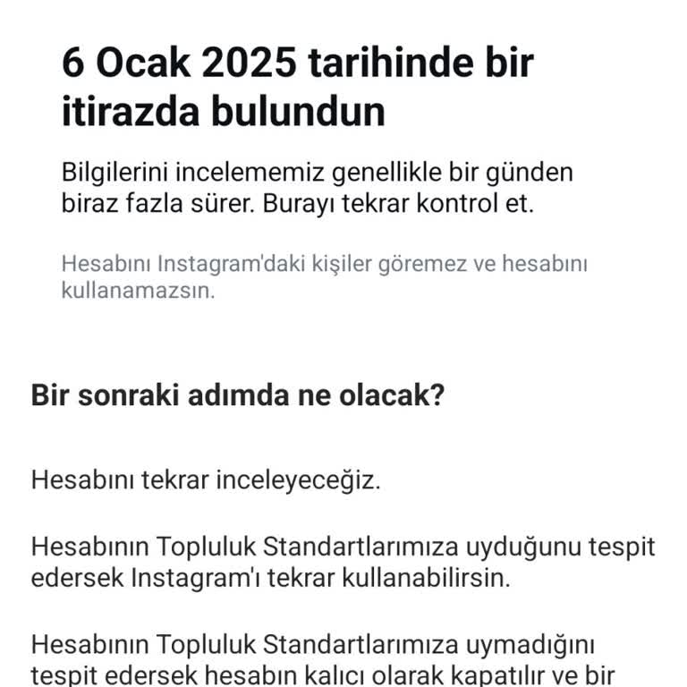 Instagram Hesabımın Haksız Yere Askıya Alınması