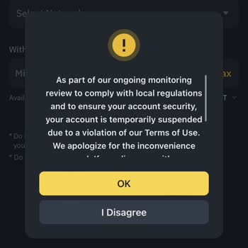 Unable to Transfer Funds from Binance – Receiving RW00270 Error