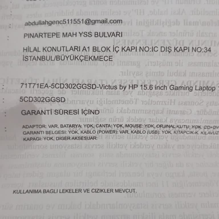 HP Victus Laptop Şarj Sorunu Ve Yetersiz Servis Deneyimi