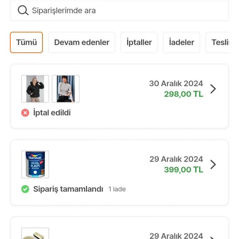 Hepsiburada'da Sipariş Ve İade Sorunları