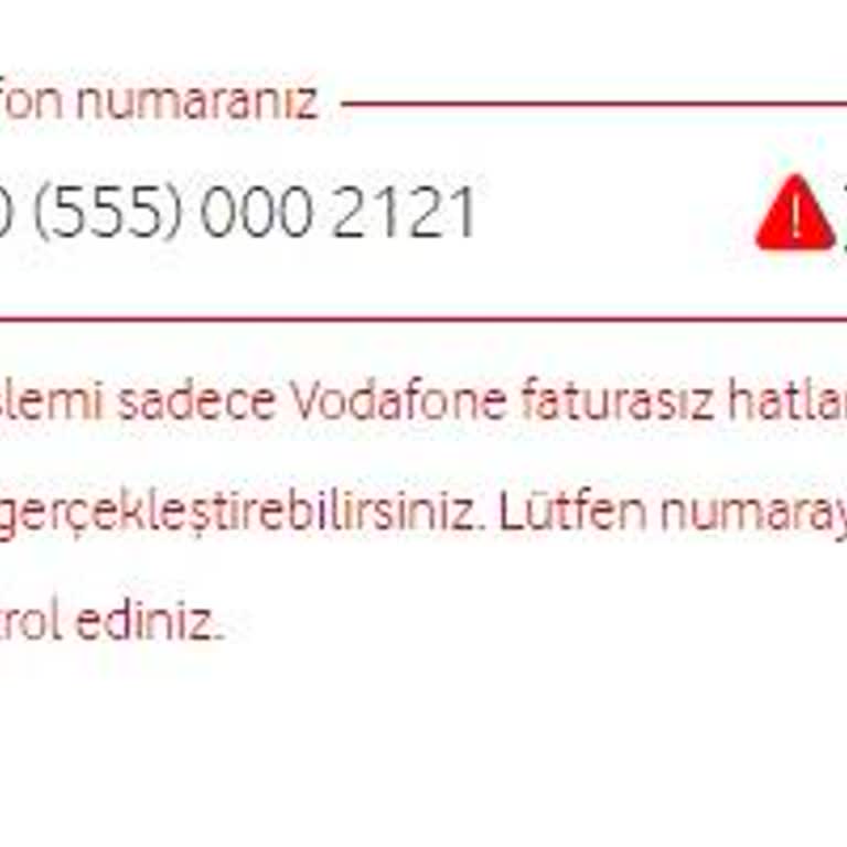 Vodafone Hattı Aktivasyon Sorunu Ve Yüksek Ücret Talebi