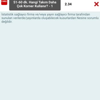 Bahis Sitesinde Yanlış Korner Süresi Sorunu