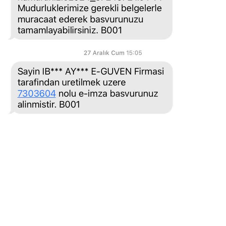 E-imza Teslimatı Ve İletişim Sorunu