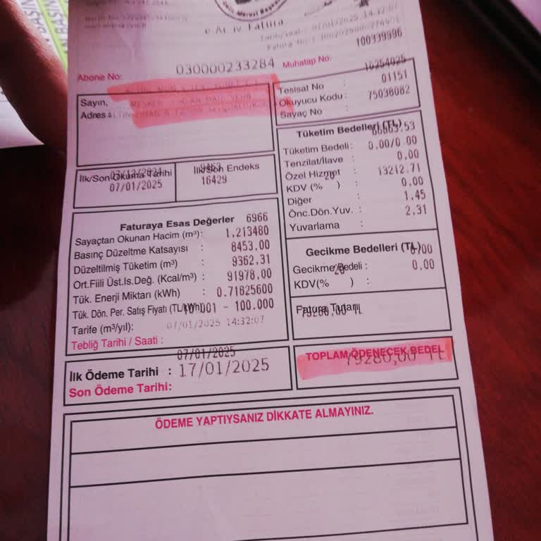 Doğalgaz Faturalarının Okunmaması Sorunu
