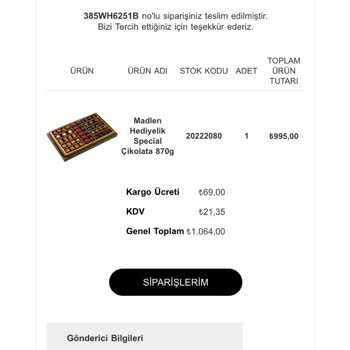 Madlencikolata.com.tr Özensiz Paketleme