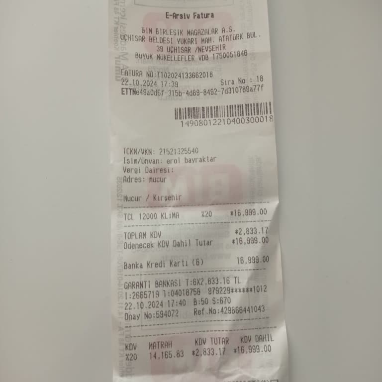 BİM'den Aldığım Klimanın İade Sorunu Ve Müşteri Hizmetleri Desteği