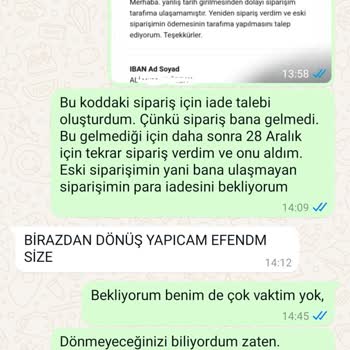 Gumuspasta.com'dan İade Sorunu Ve İletişim Eksikliği