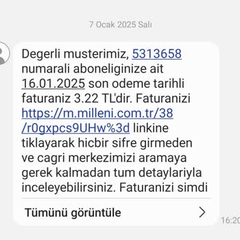 İptal Edilen İnternet Hizmeti İçin Fatura Sorunu
