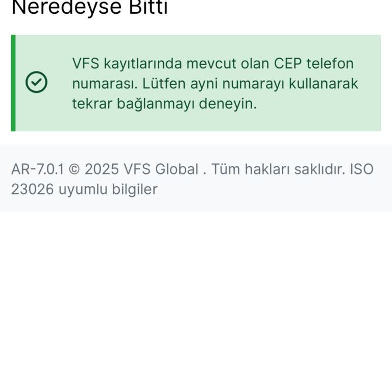 VFS Global Hesap Giriş Sorunu Ve Acil Yardım Talebi