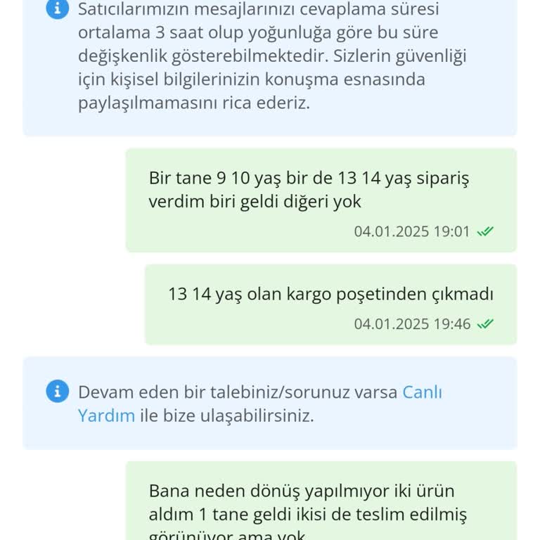 Eksik Ürün Ve İlgisiz Satıcı Sorunu