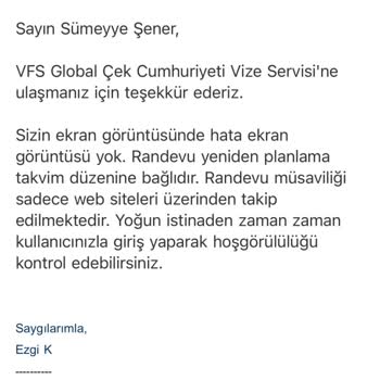 VFS Global Randevu Sorunu Ve İade Talebi