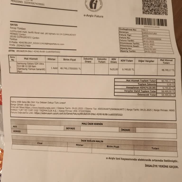 Sipariş Verdim, Boş Kağıt Geldi: 58 Bin Lira Ziyan