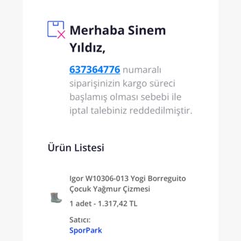 Çocuğumun Botu Hala Gelmedi, Mağdurum!